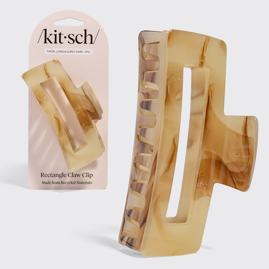Recycled Plastic Jumbo Open Shape Claw Clip | Chocolate Marble