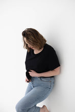 Load image into Gallery viewer, The Mom Crop Tee | Black
