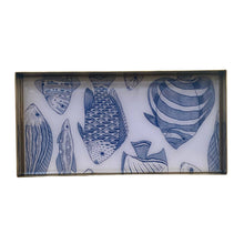 Load image into Gallery viewer, Curated Coastal Brass Tray *More patterns available*
