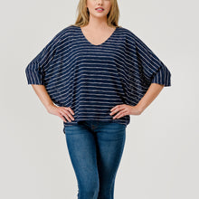 Load image into Gallery viewer, Sailor Top | Navy Stripe
