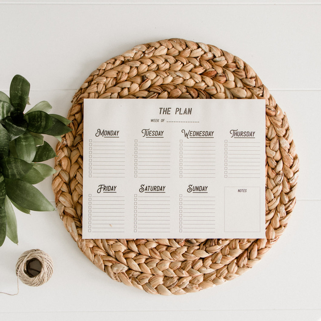 Weekly Planner Notepad