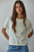 The Everyday Cotton Crew Tee | Cream
