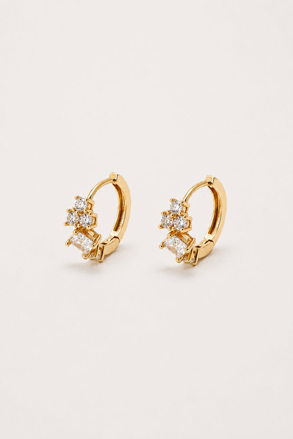 Lumi Cz Cluster Earrings| Gold