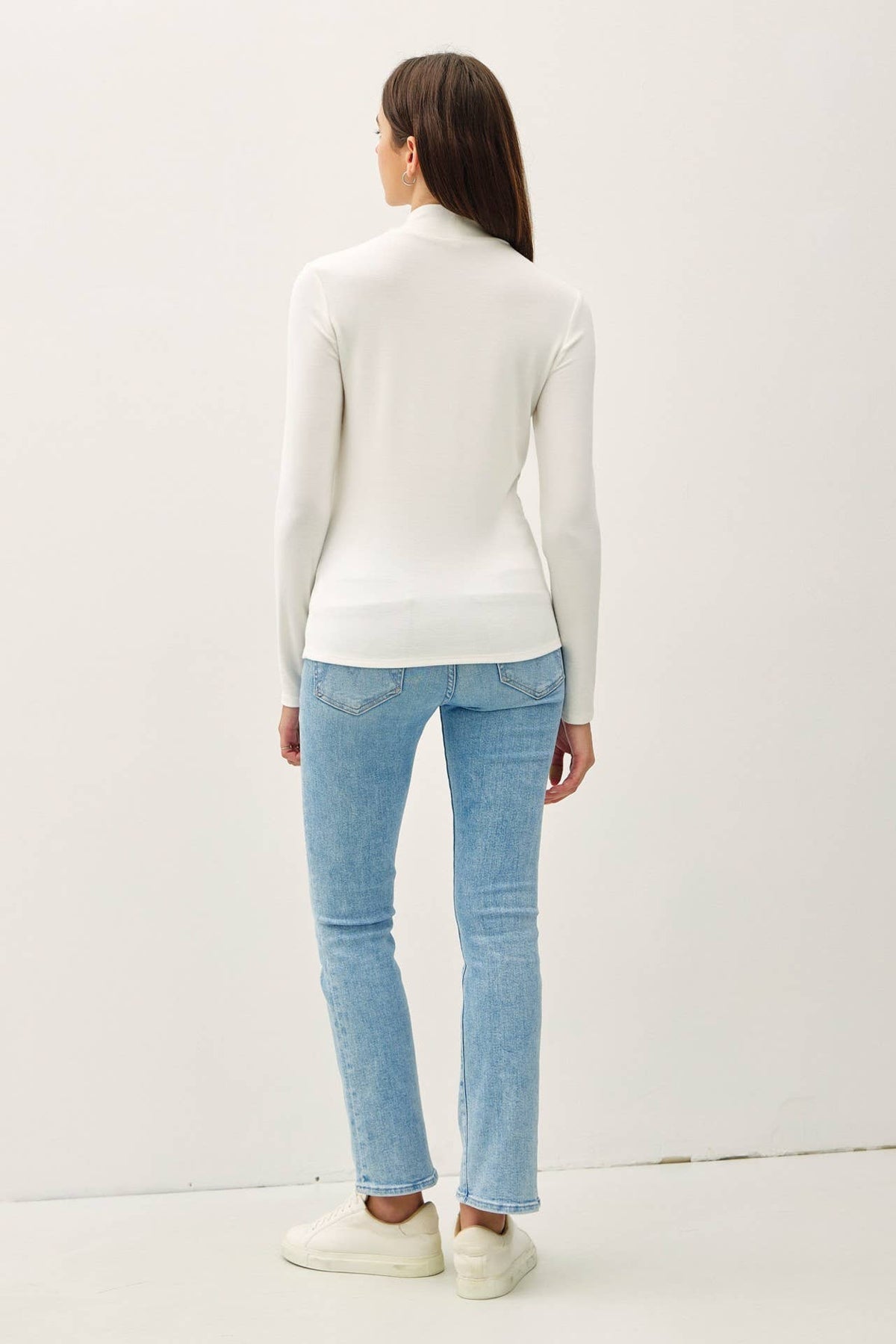 The Essential Mock Neck Top | Ivory