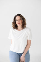 Load image into Gallery viewer, *Just Restocked!* The Mom Crop Tee | Antique White
