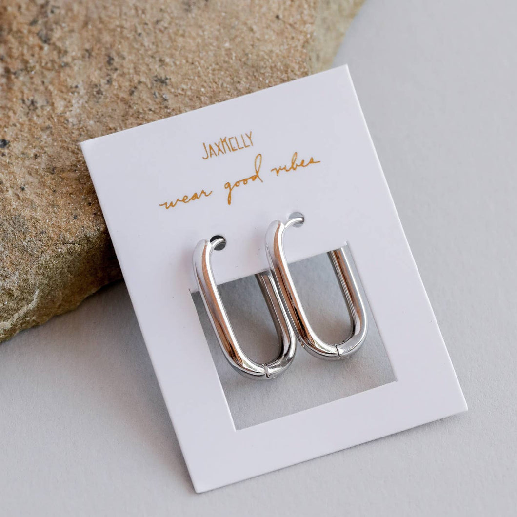 Rectangle Hoop Earring *2 Colors Available*