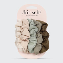 Load image into Gallery viewer, KITSCH Assorted Textured Scrunchies 5pc Set *2 Colors Available*
