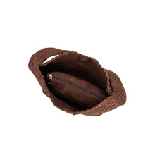 Load image into Gallery viewer, Melie Bianco Johanna Suede Vegan Shoulder Bag | Tobacco
