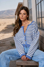 Load image into Gallery viewer, Linden Crochet Knit Cardigan | Dusty Blue
