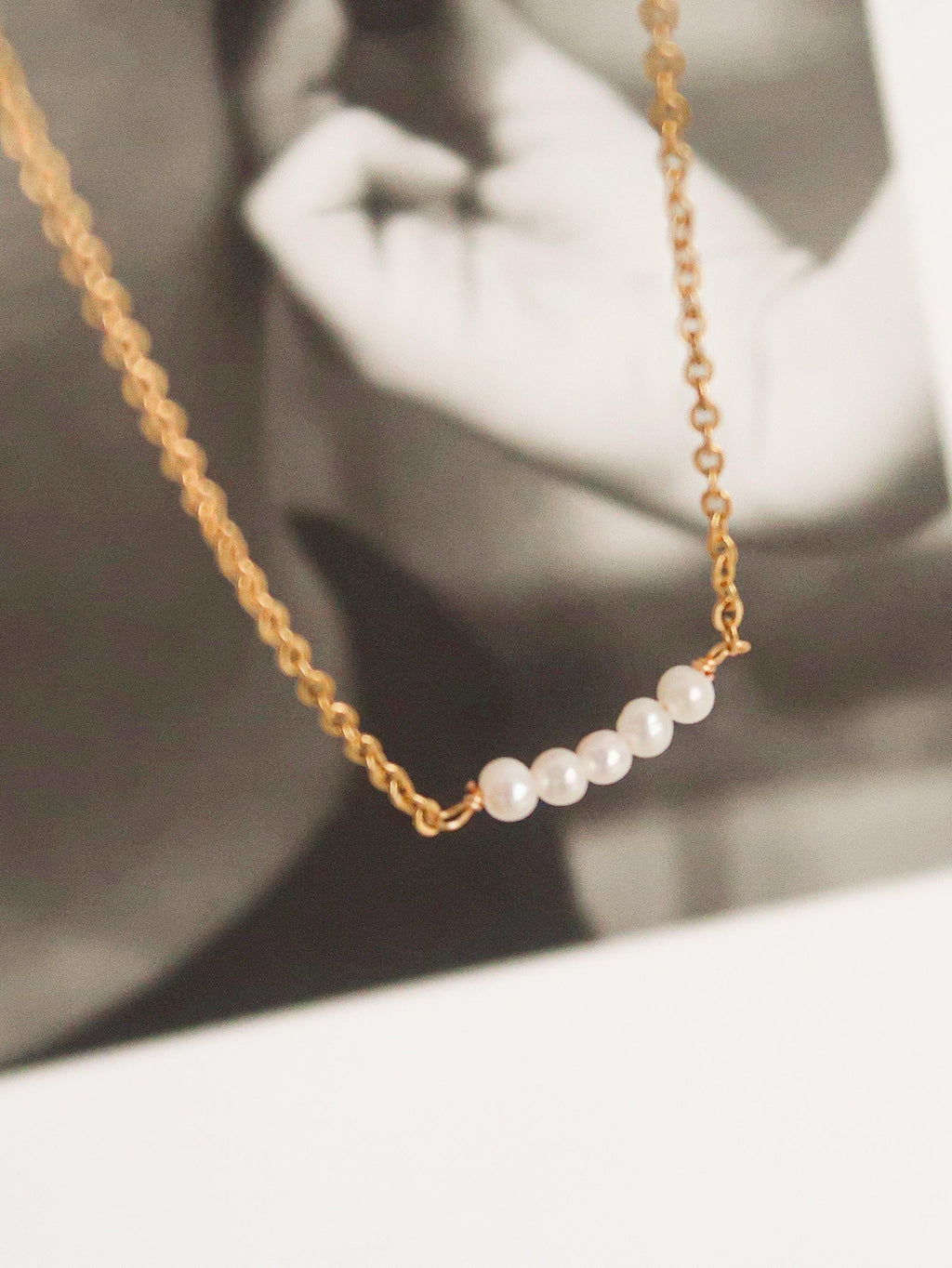 18K Non-Tarnish Petite Pearl Choker