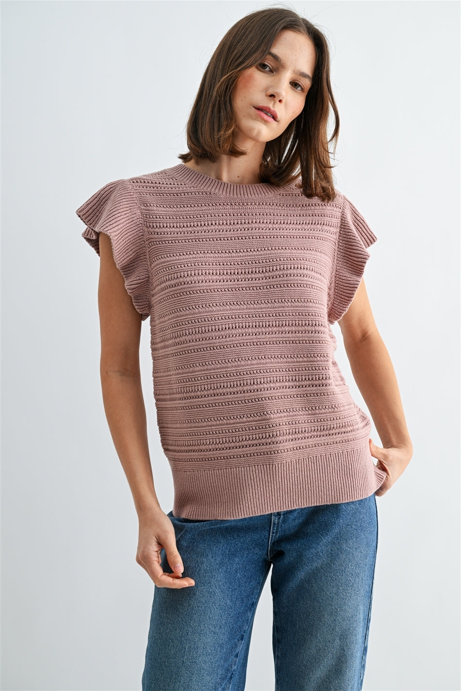 Maeve Ruffle Sleeve Sweater