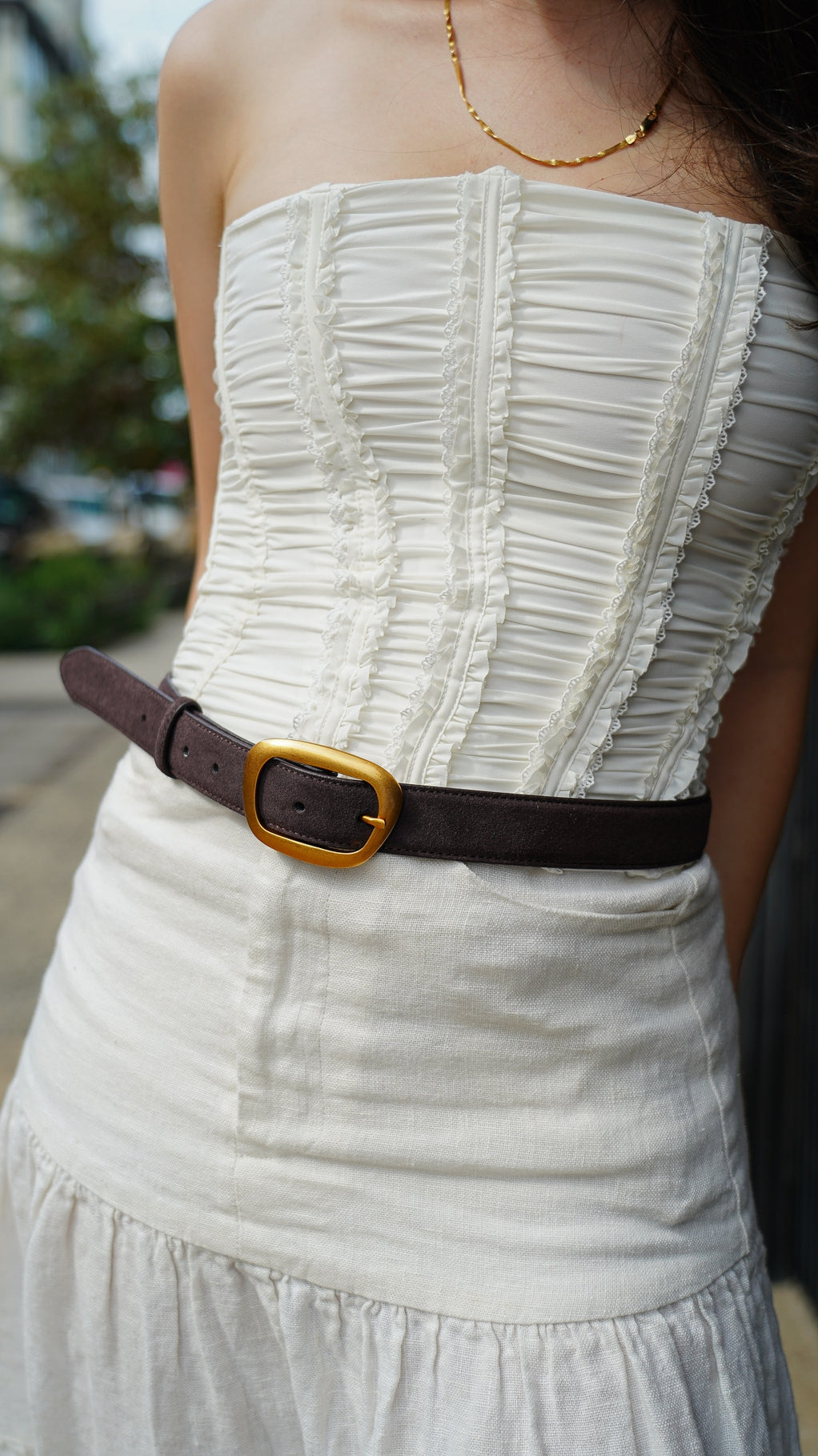 Suede Belt | Chocolate