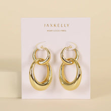 Load image into Gallery viewer, Coupled Gold Hoop Earrings
