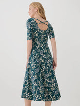 Load image into Gallery viewer, Pact Fit &amp; Flare Double Scoop Dress | Celestial Wildflowers
