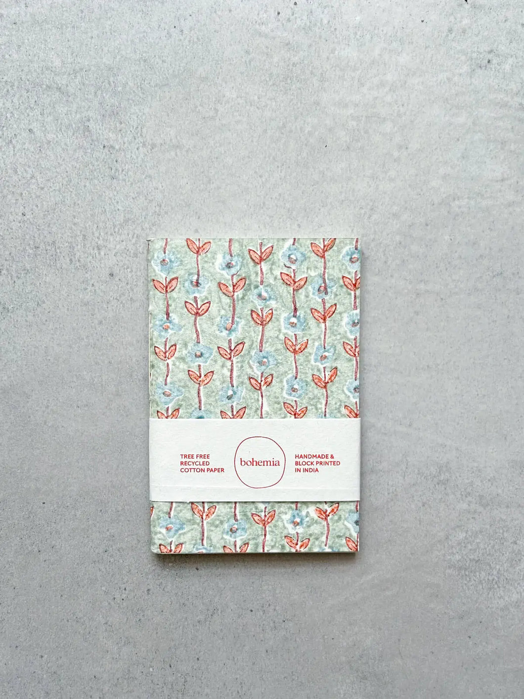 Garland Notebook | Duck Egg Floral Print