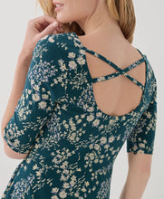 Load image into Gallery viewer, Pact Fit &amp; Flare Double Scoop Dress | Celestial Wildflowers
