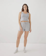 Load image into Gallery viewer, Pact Cool Stretch Cropped Lounge Tank | Heather Grey
