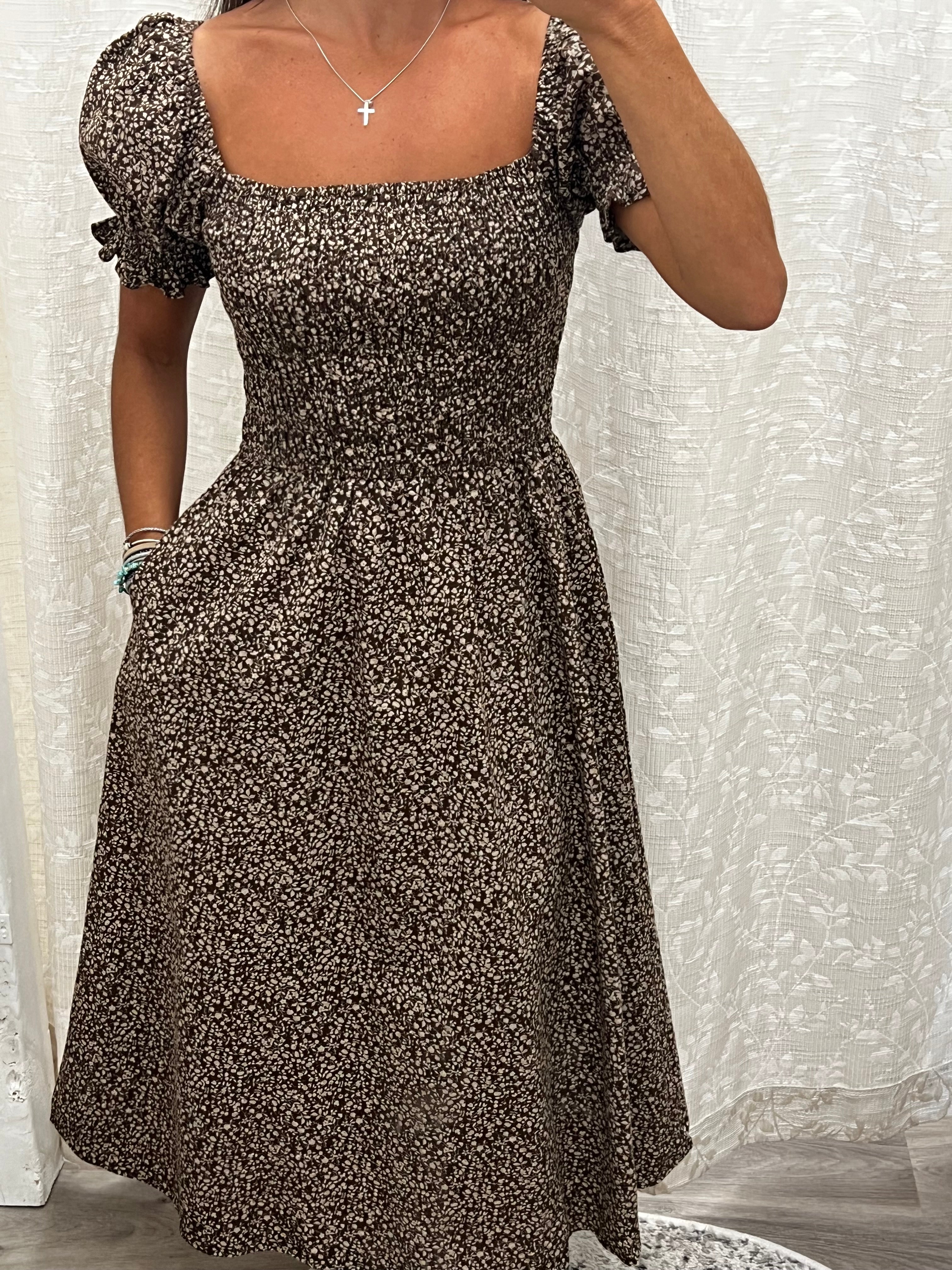 Harleen Dress | Smocked Floral Midi Dress