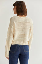 Load image into Gallery viewer, Cassi Textured Shadow Stripe Sweater
