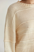 Load image into Gallery viewer, Cassi Textured Shadow Stripe Sweater
