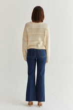 Load image into Gallery viewer, Cassi Textured Shadow Stripe Sweater
