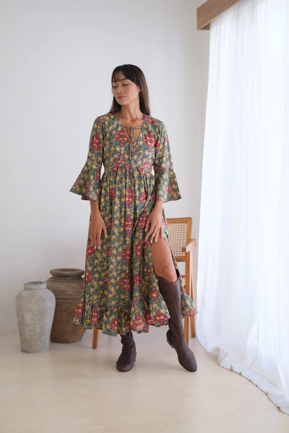 Omisha Block Printed Dress