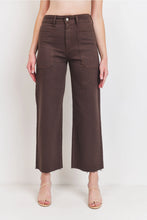 Load image into Gallery viewer, Just Black Denim Espresso - High Rise Utility Wide Leg
