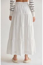 Load image into Gallery viewer, Crescent Tiered Tencel Maxi Skirt
