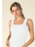 *Back In Stock!* Lace Textured Square Tank