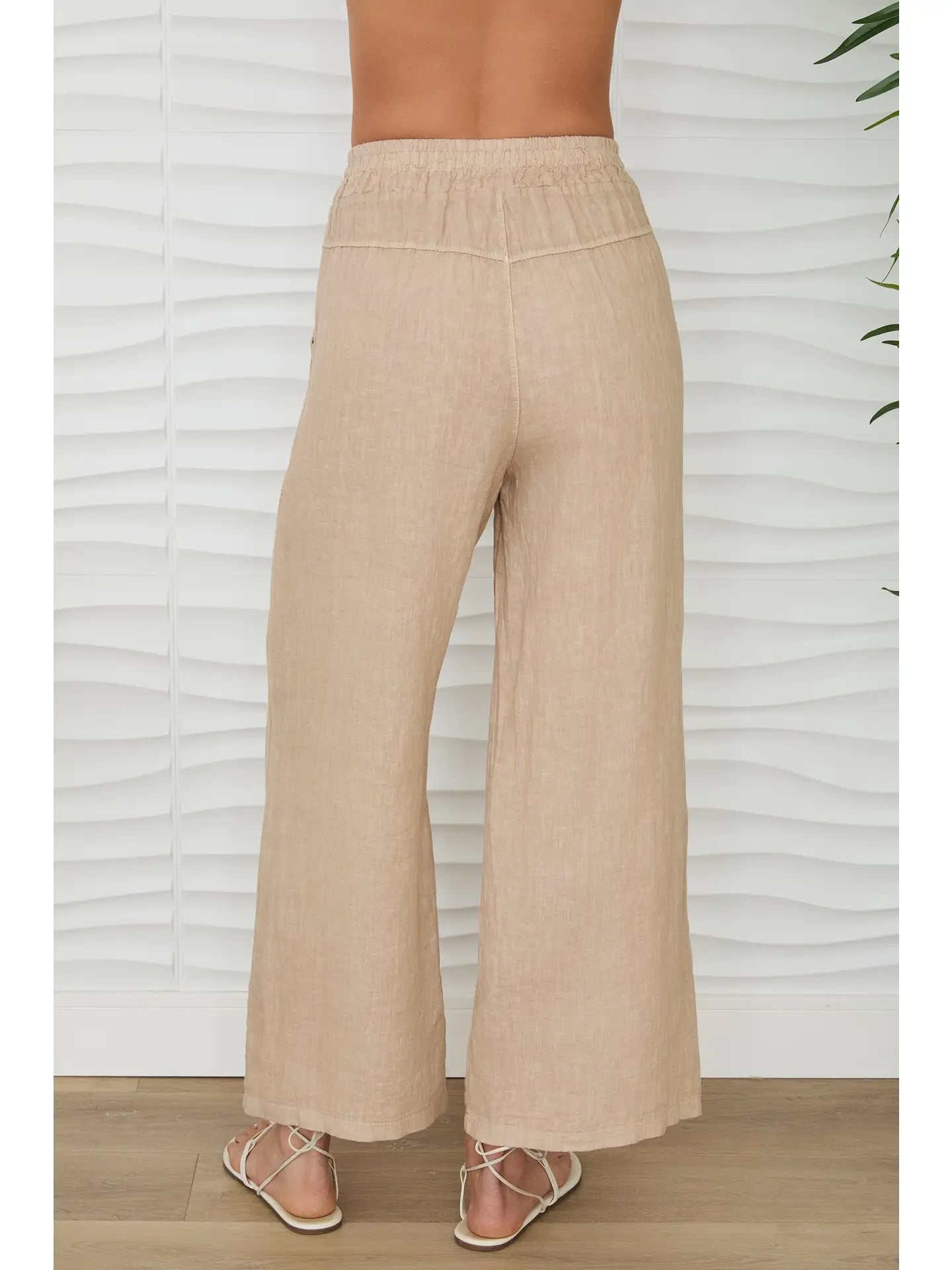 Portofino Linen Pants | Earth Beige