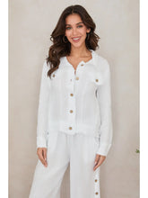 Load image into Gallery viewer, The Tidal Fringe Linen Jacket
