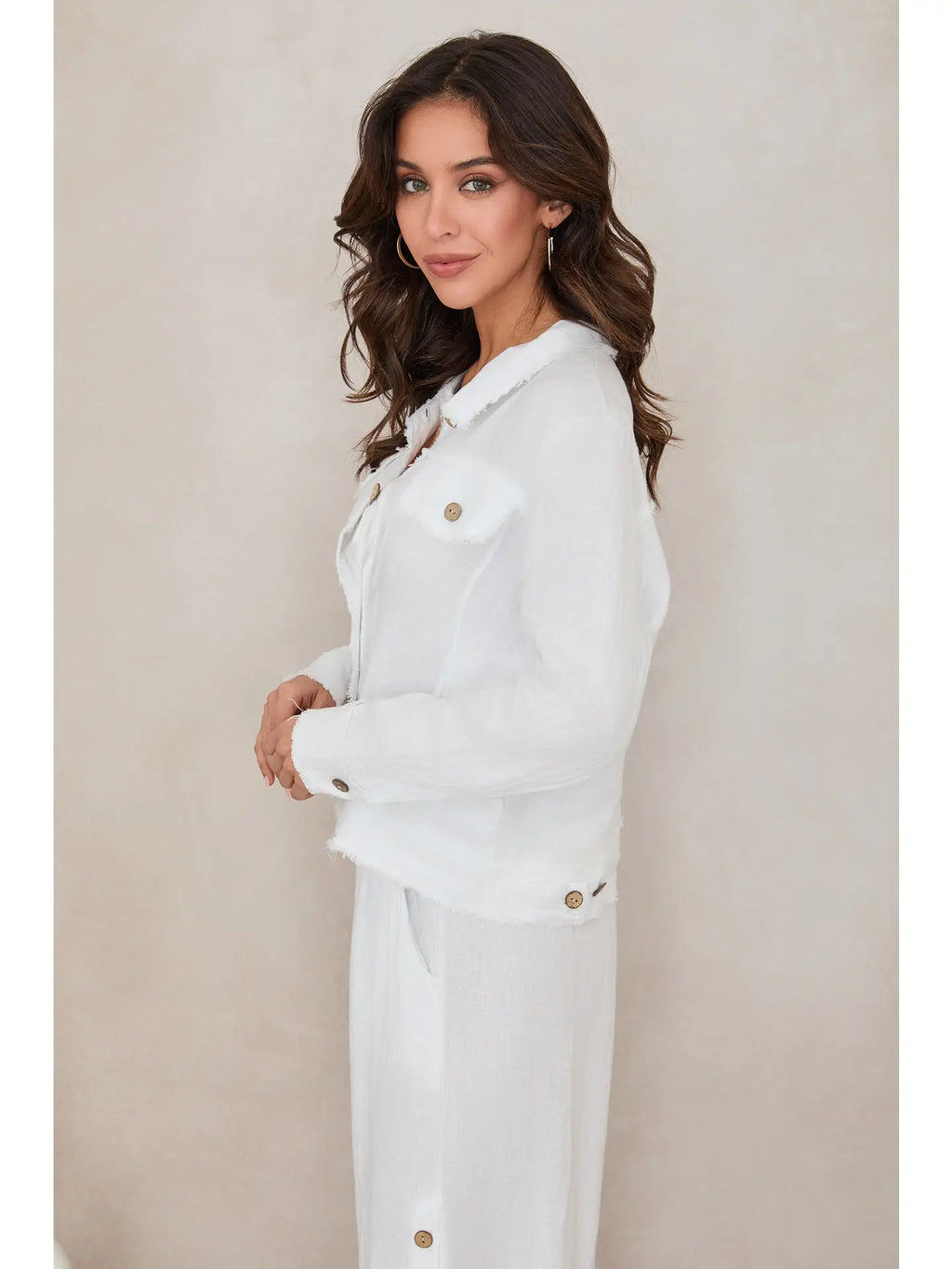 The Tidal Fringe Linen Jacket