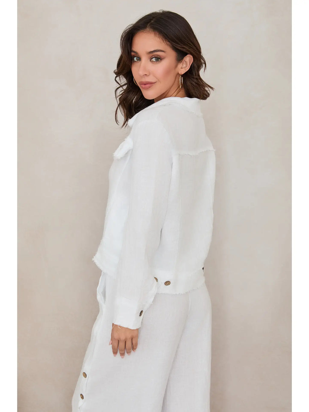 The Tidal Fringe Linen Jacket