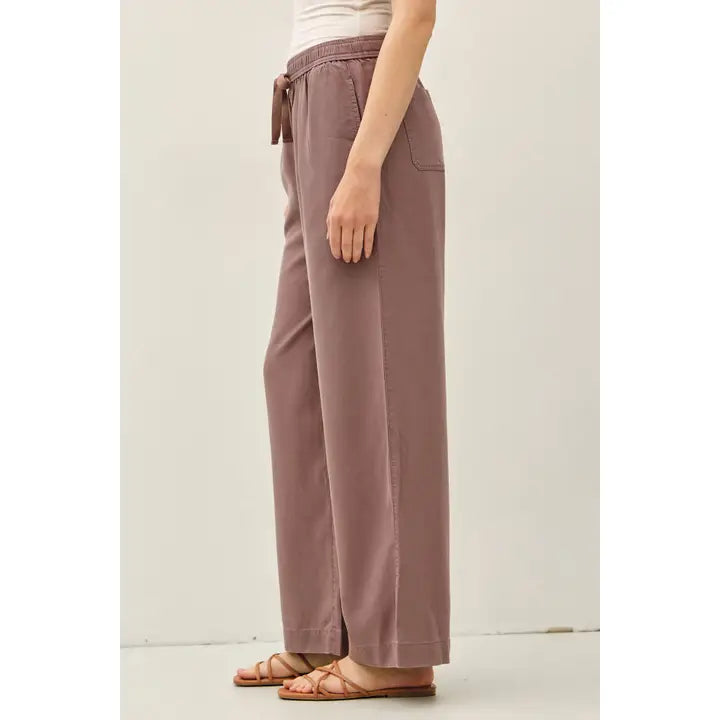 Tencel Wide Leg Pants | Cocoa