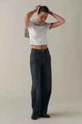 WARP + WEFT NCE-Wide Leg Jeans | Greyscale