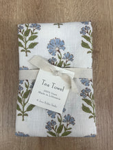 Load image into Gallery viewer, Jess Hobbs Linen Tea Towel | Marigold, French Blue

