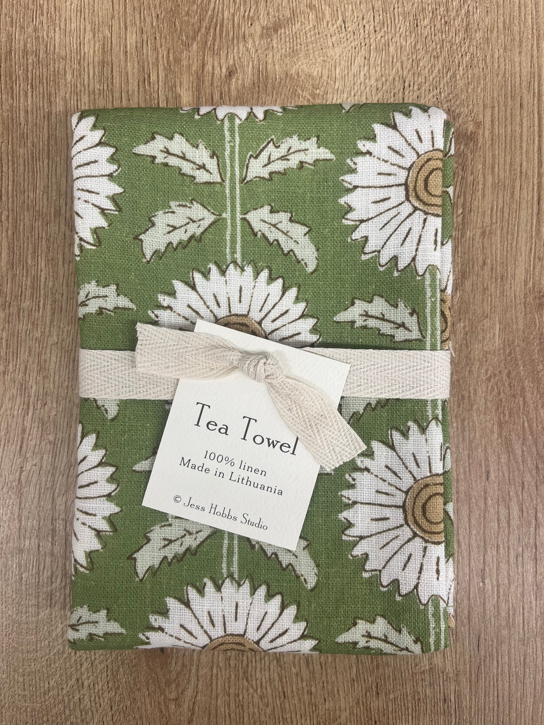 Jess Hobbs Linen Tea Towel | Sunflower Trellis