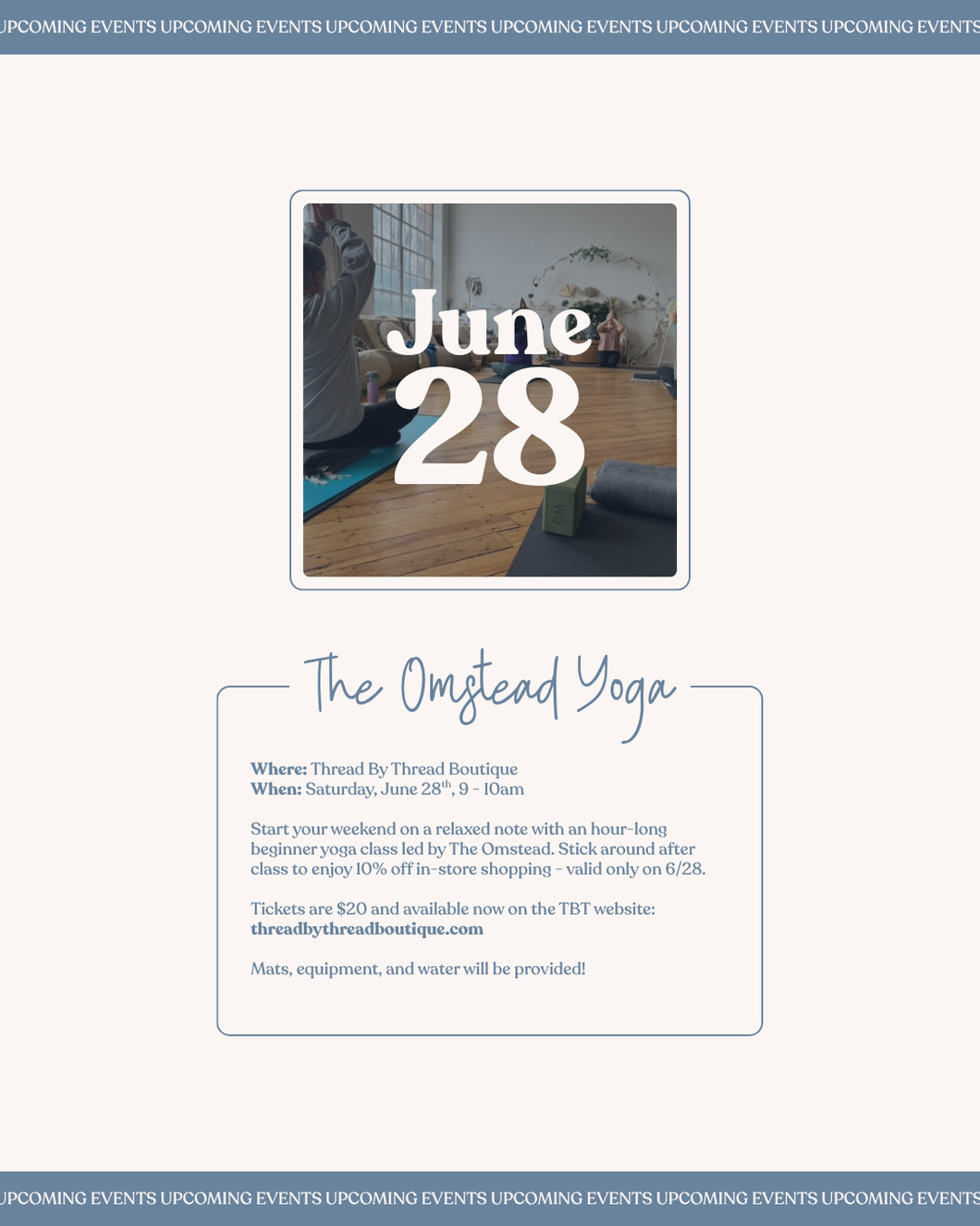 The Omstead Yoga Class Ticket