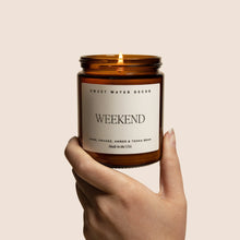 Load image into Gallery viewer, Weekend Soy Candle - Amber Jar
