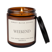 Load image into Gallery viewer, Weekend Soy Candle - Amber Jar
