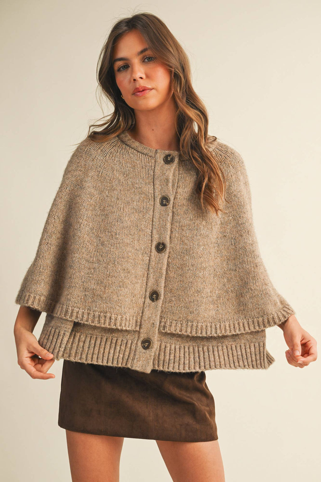 The Tiered Knit Capelet