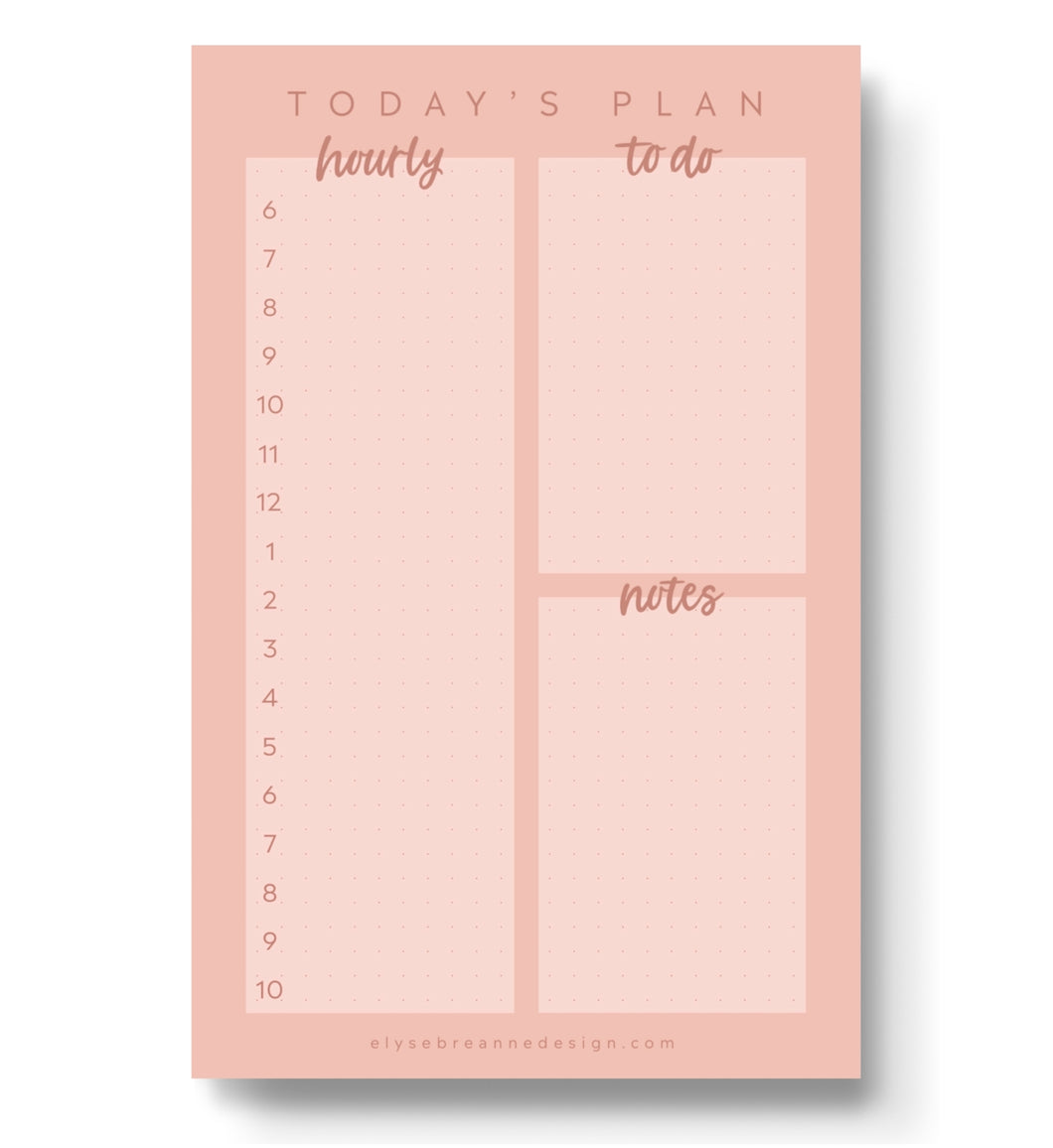 Daily Planner Notepad, 8.5x5.5 in. *More Designs Available*