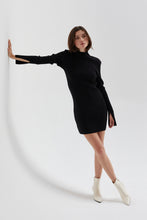 Load image into Gallery viewer, Crescent Iliana Mock Neck Ribbed Sweater Mini Dress

