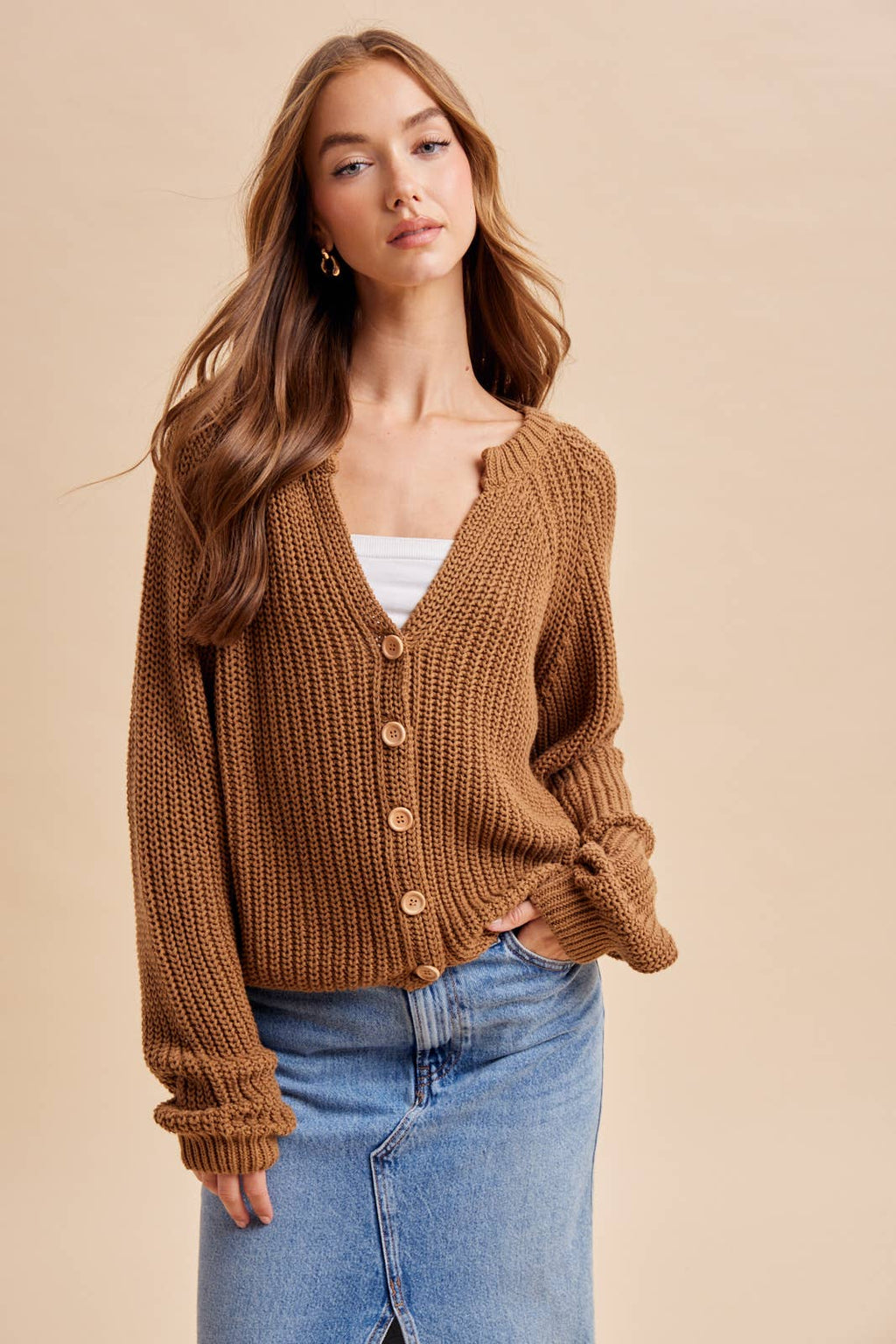 Maplewood Chunky Knit Raglan Cardigan
