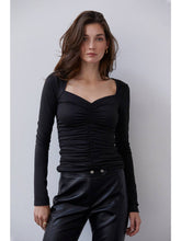 Load image into Gallery viewer, Leilani Sweetheart Ruched Knit Top
