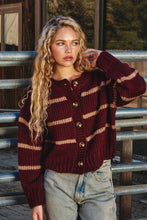 Load image into Gallery viewer, Clara Cardigan | Sangria/Taupe
