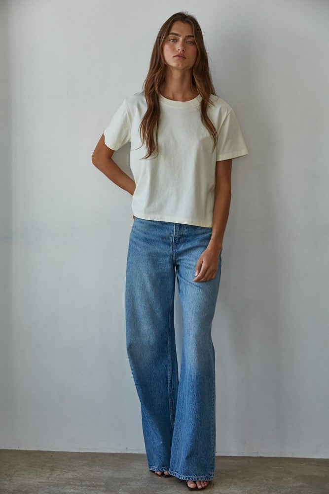 The Everyday Cotton Crew Tee | Cream