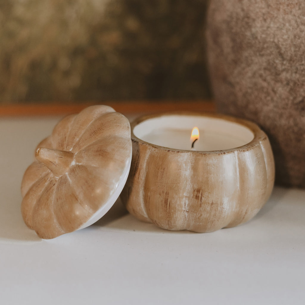 Pumpkin Spice Faux Wood Candle