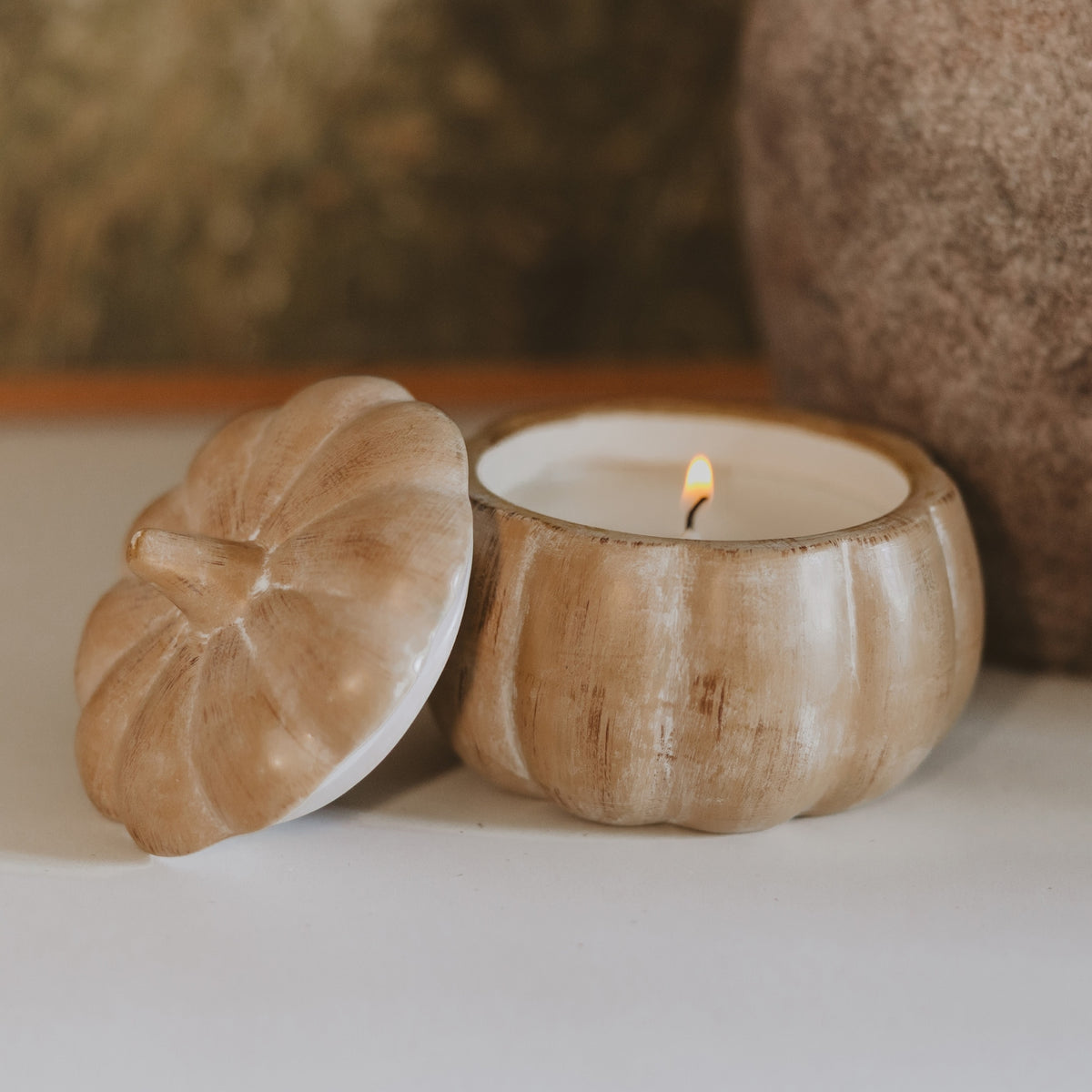 Pumpkin Spice Faux Wood Candle