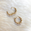 Wavy Hoop Earrings | 18k Gold